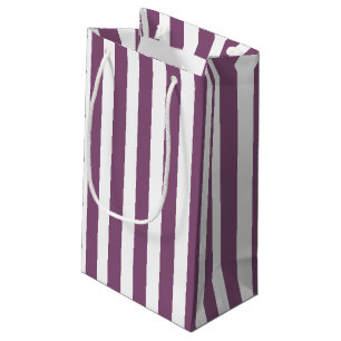 Sacola Para Presentes Pequena Listras de doce, de cor branca