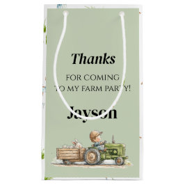 Sacola Para Presentes Pequena Little Tractor Farm Birthday