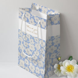 Sacola Para Presentes Pequena Livro Azul Chic e Branco Petit Papel Napkin