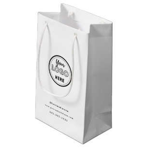 Sacola Para Presentes Pequena Logotipo de Promo Minimalista de Marca Profissiona
