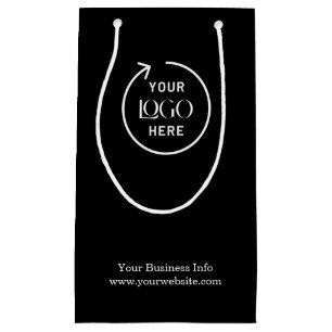 Sacola Para Presentes Pequena Logotipo Empresarial Empresa Corporativa Minimal