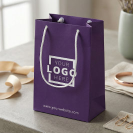 Sacola Para Presentes Pequena Logotipo Personalizado da Empresa Roxo Promocional