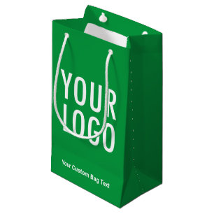 Sacola Para Presentes Pequena Logotipo verde da empresa personalizada Gift Bag d