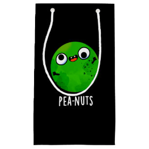 Sacola Para Presentes Pequena Loucos De Ervilha Engraçados Pea Pun Dark BG