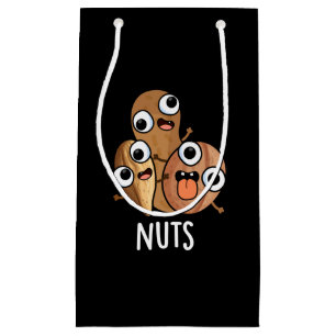 Sacola Para Presentes Pequena Loucos Engraçados Comida Nutty Dark BG