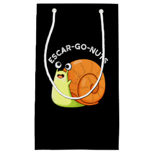 Sacola Para Presentes Pequena Loucos Escar-go Engraçado Escargot Snail Pun Dark