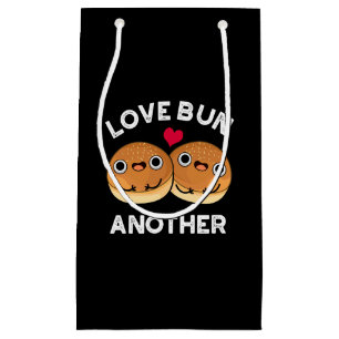 Sacola Para Presentes Pequena Love Bun Outro Engraçado Comida Pun Dark BG