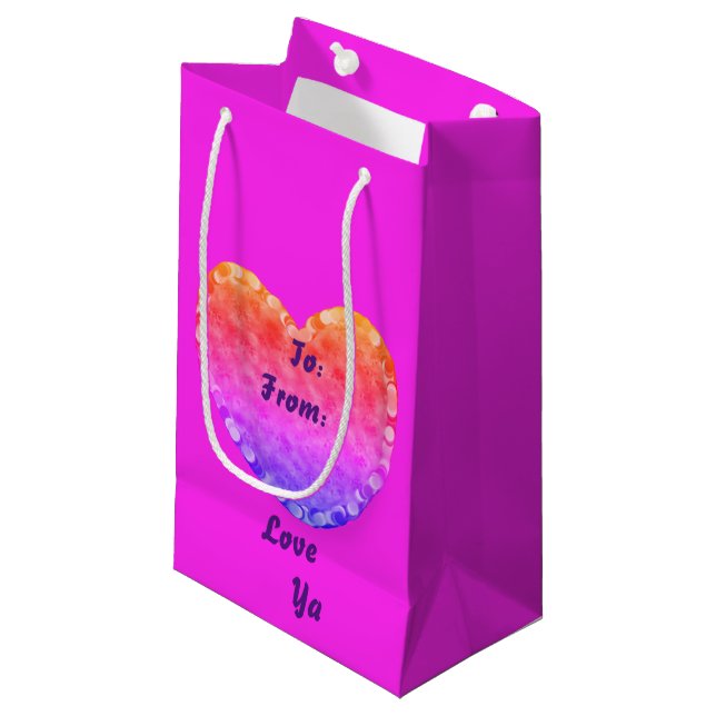 Sacola Para Presentes Pequena Love Ya Gift Bag (Frente inclinada)