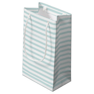 Sacola Para Presentes Pequena Lt. Faixa Horizontal Azul e Branca