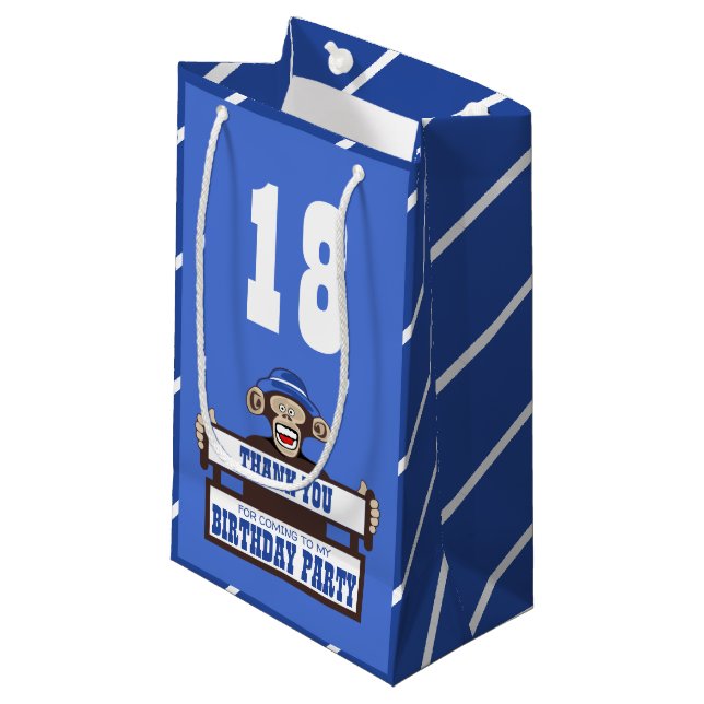 Sacola Para Presentes Pequena Macaco Cheeky Obrigado A Favor Bag (Frente inclinada)