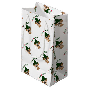 Sacola Para Presentes Pequena Macaco Feliz Navidad