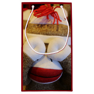 Sacola Para Presentes Pequena Macaco Peek-a-boo Sock