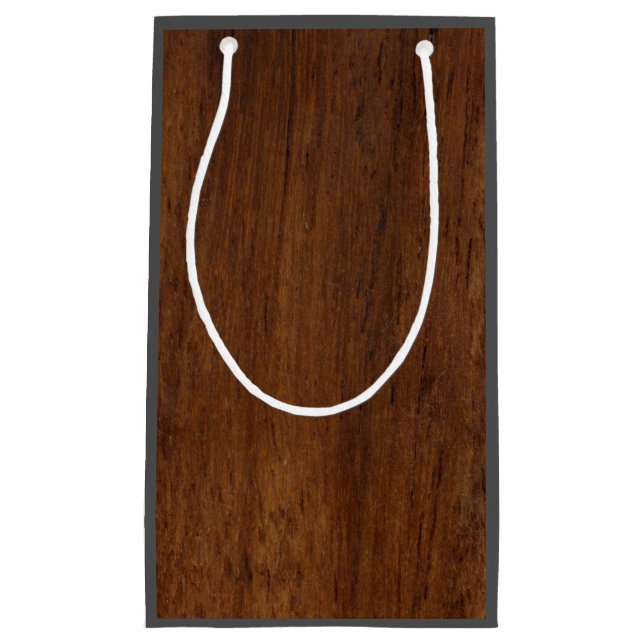 Sacola Para Presentes Pequena Madeira Plank Textura Plena Sumber (Frente)