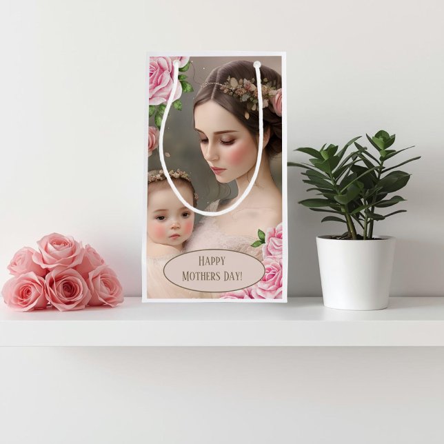 Sacola Para Presentes Pequena Mãe e Filho (Criador carregado)