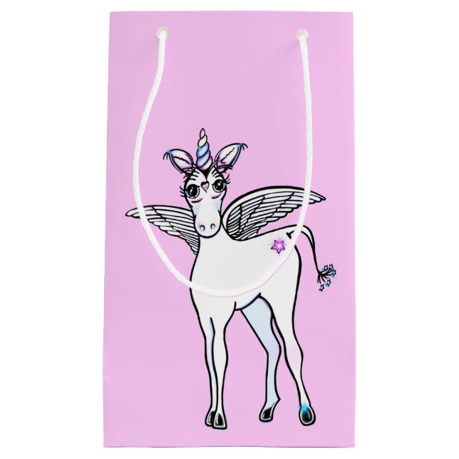 Sacola Para Presentes Pequena Magia de unicórnio (Frente)