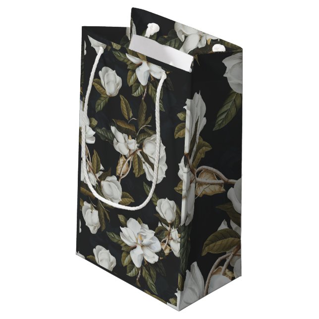 Sacola Para Presentes Pequena Magnolia Flower Gift Bag (Verso inclinado)