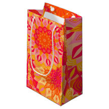 Mandala Sobreposta Laranja Rosa Amarelo