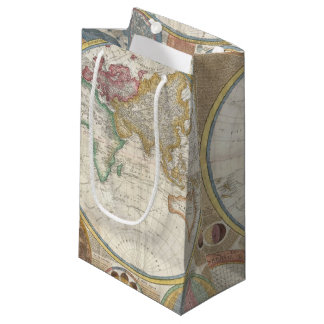 Sacola Para Presentes Pequena Mapa Antigo do Mundo