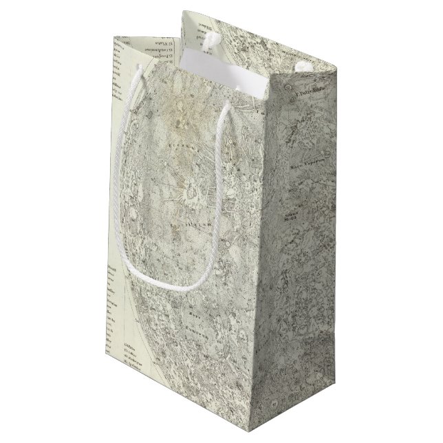 Sacola Para Presentes Pequena Mapa da lua (Verso inclinado)