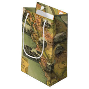 Sacola Para Presentes Pequena Mapa de Califórnia
