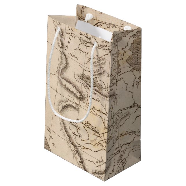 Sacola Para Presentes Pequena Mapa de Louisiana por Arrowsmith (Verso inclinado)