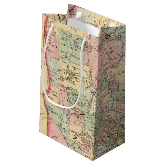 Sacola Para Presentes Pequena Mapa de Minnesota por Mitchell (Verso inclinado)