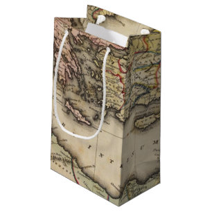 Sacola Para Presentes Pequena Mapa do atlas de Médio Oriente