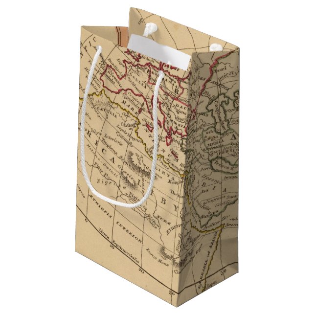 Sacola Para Presentes Pequena Mapa do mundo clássico (Verso inclinado)