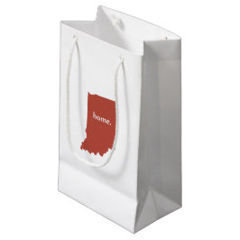 Sacola Para Presentes Pequena Mapa home do estado da silhueta de Indiana