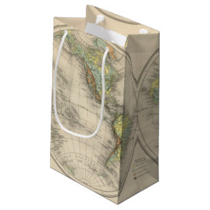 Sacola Para Presentes Pequena Mapas hipsométricos do mundo