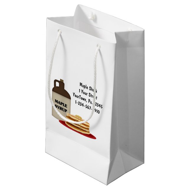 Sacola Para Presentes Pequena Maple Syrup Product Bag (Frente inclinada)