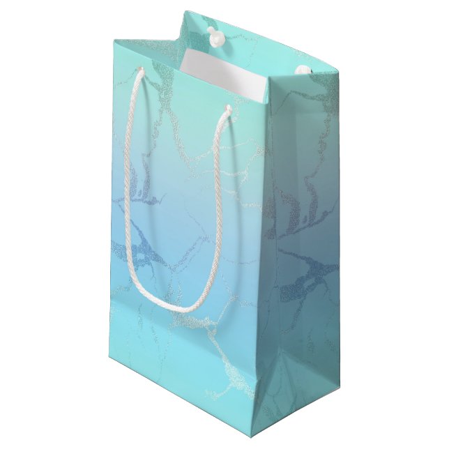 Sacola Para Presentes Pequena Marble Design Gift Bag (Frente inclinada)
