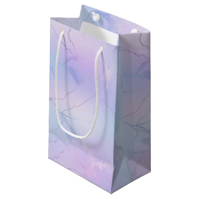 Sacola Para Presentes Pequena Marble Design Gift Bag (Frente inclinada)