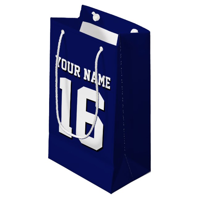 Sacola Para Presentes Pequena Marinho Blue Sports Jersey Team (Frente inclinada)