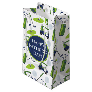 Sacola Para Presentes Pequena Marinho e Golfe Verde Personalizado