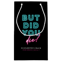 Sacola Para Presentes Pequena Mas Morreu? Neon Blue & Pink Hangover Kit