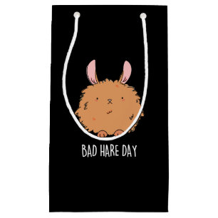 Sacola Para Presentes Pequena Mau Hare Day Engraçado Coelho Pun Dark BG