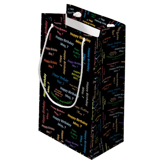 Sacola Para Presentes Pequena May, 7 Birthday Gift Bag (Verso inclinado)