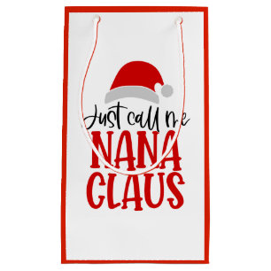 Sacola Para Presentes Pequena Me Chame De Nana Claus-56768