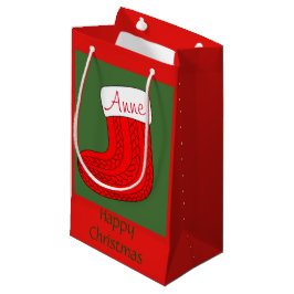Sacola Para Presentes Pequena Meia personalizada do Natal