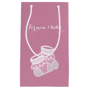 Sacola Para Presentes Pequena meias para bebês - rosa