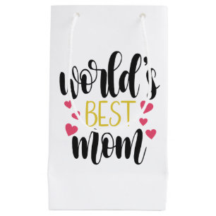 Sacola Para Presentes Pequena Melhor Dia de as mães da Mãe do Mundo Saco Pres