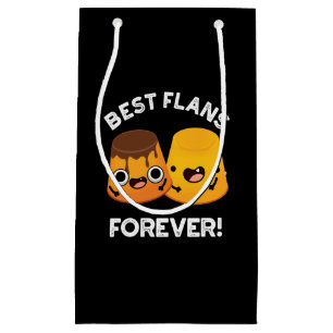Sacola Para Presentes Pequena Melhores Flans Para Amigo Engraçado Pun Dark BG