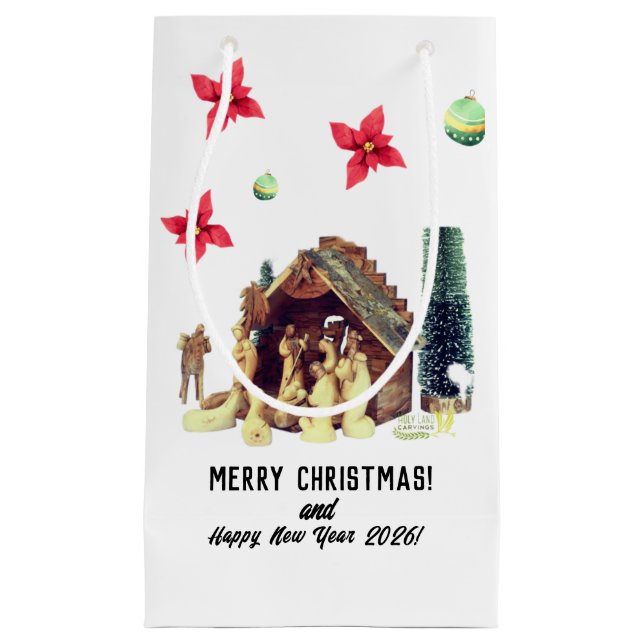 Sacola Para Presentes Pequena Merry Christmas! Small Gift Bag (Frente)