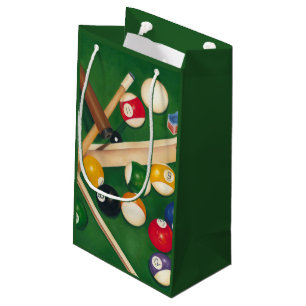 Sacola Para Presentes Pequena Mesa de Bilhar de Vida com Bolas e Giz
