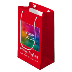 Sacola Para Presentes Pequena Modelo de logotipo promocional moderno de Natal