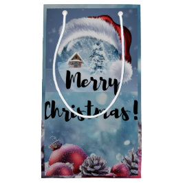 Sacola Para Presentes Pequena Modern funny cute Christmas reindeer