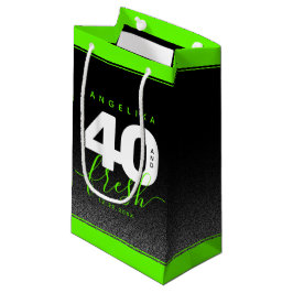Sacola Para Presentes Pequena Modern Girly Bright Green 40 e Fresco