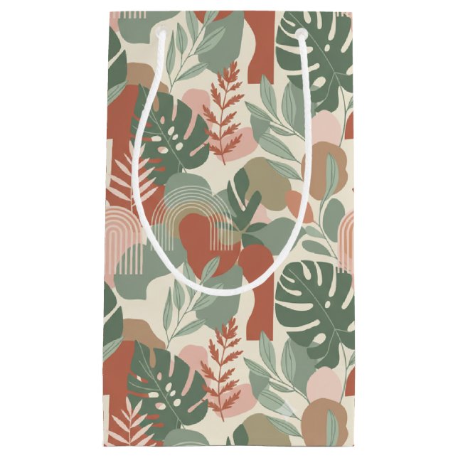 Sacola Para Presentes Pequena Modern Organic Abstract Harmony Seamless Pattern (Frente)