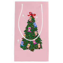 Sacola Para Presentes Pequena Moderna Cowgirl Rosa Boot Western Natal